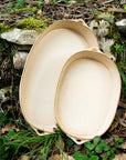 Oval Stoneware Oven Dish with Natural Finish